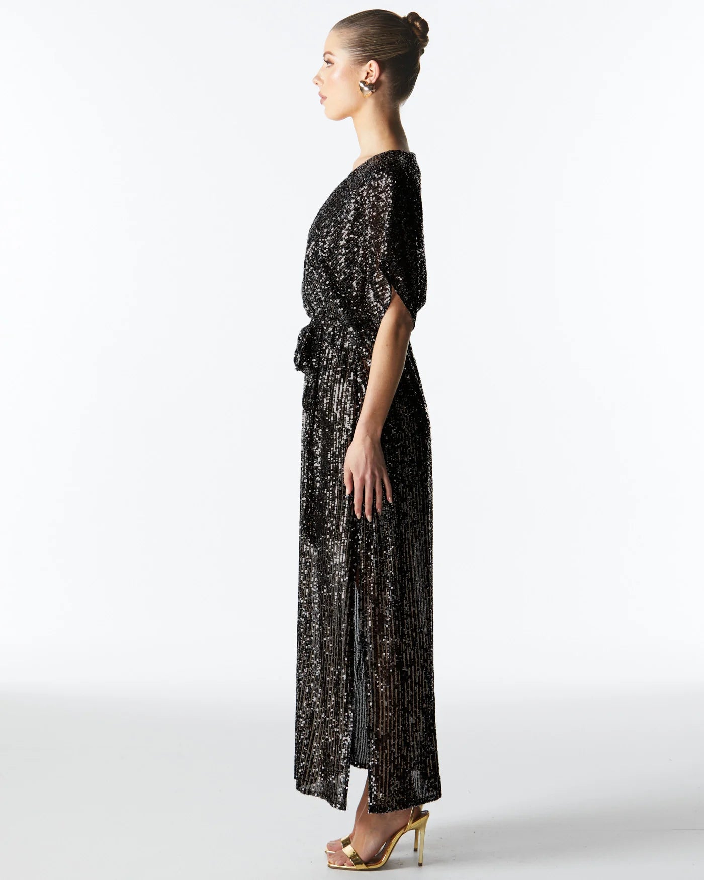 FATE+BECKER IMPRESSION SEQUIN DRESS GUNMETAL