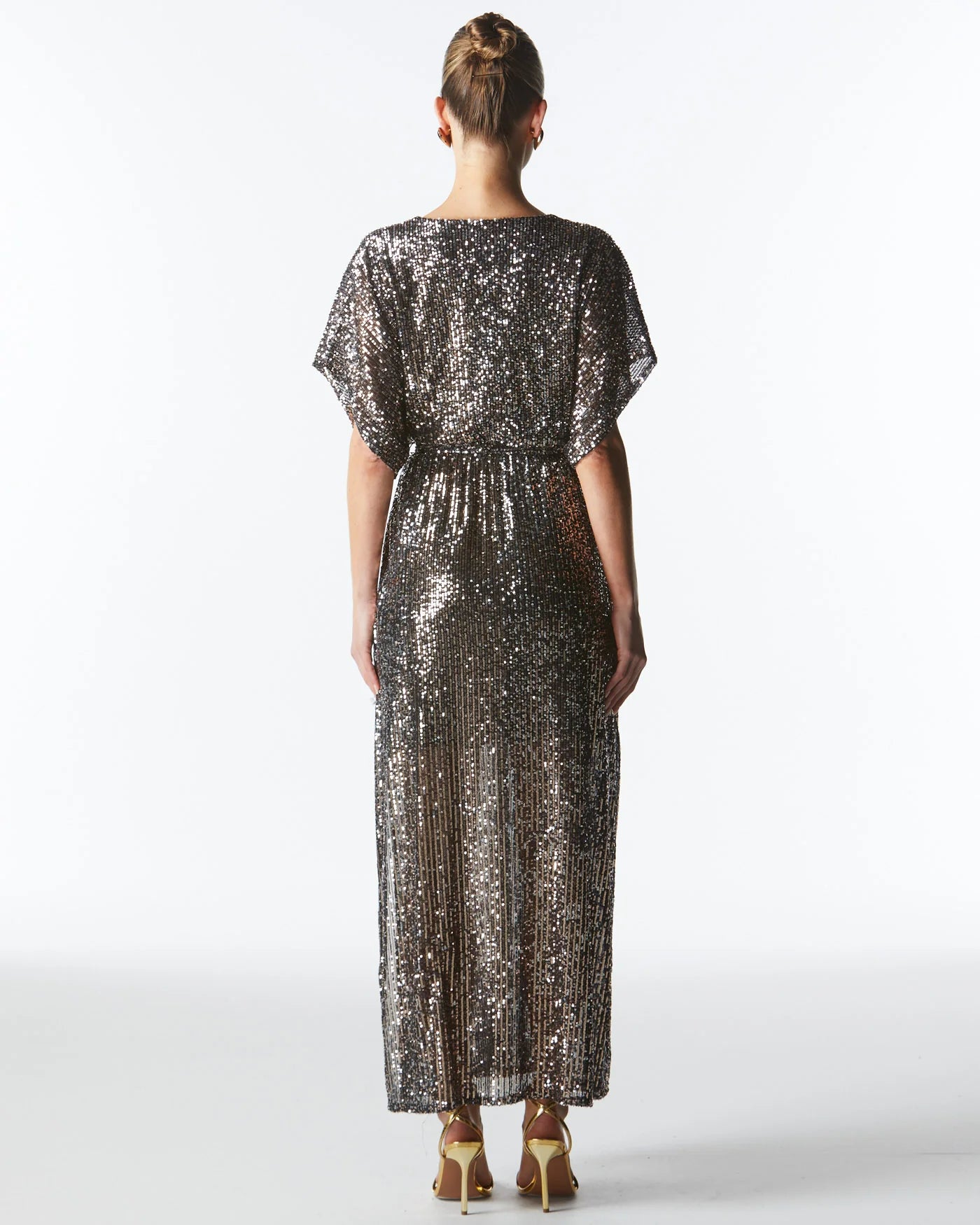 FATE+BECKER IMPRESSION SEQUIN DRESS GUNMETAL