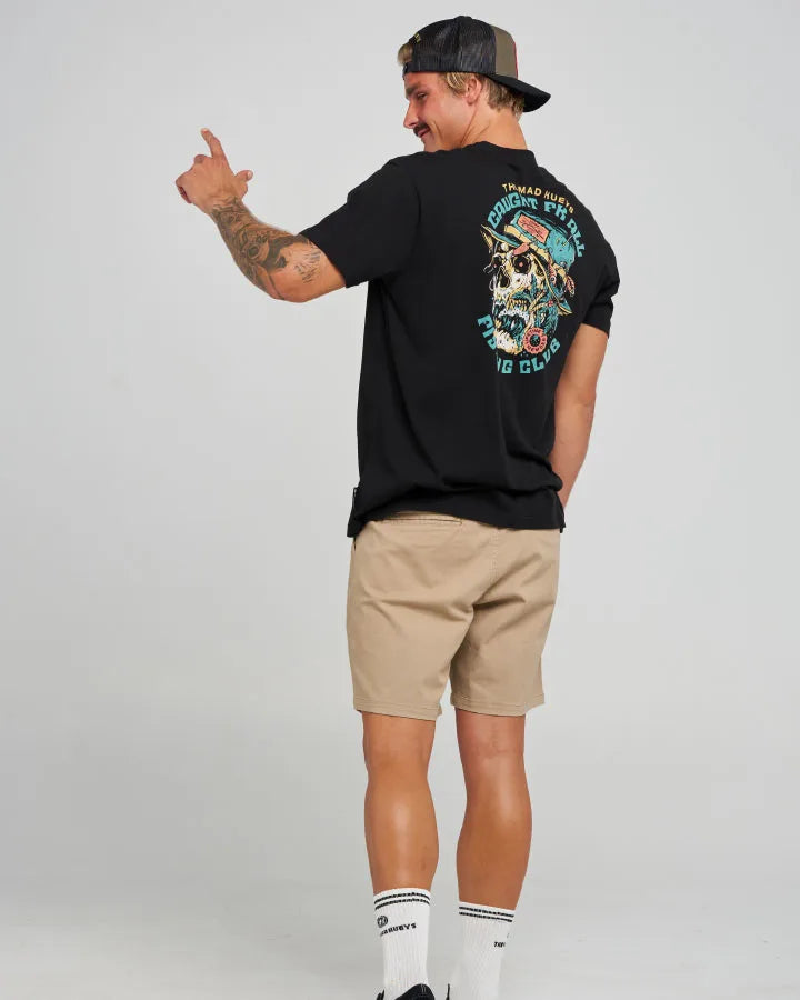 The Mad Hueys Caught Fk Skull Short Sleeve Tee | Black