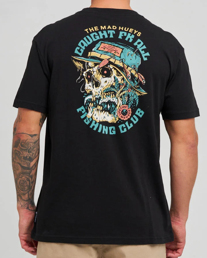 The Mad Hueys Caught Fk Skull Short Sleeve Tee | Black
