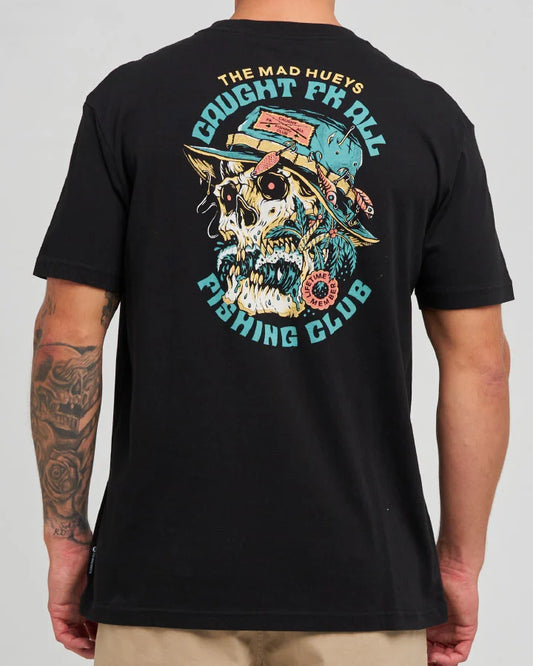 The Mad Hueys Caught Fk Skull Short Sleeve Tee | Black