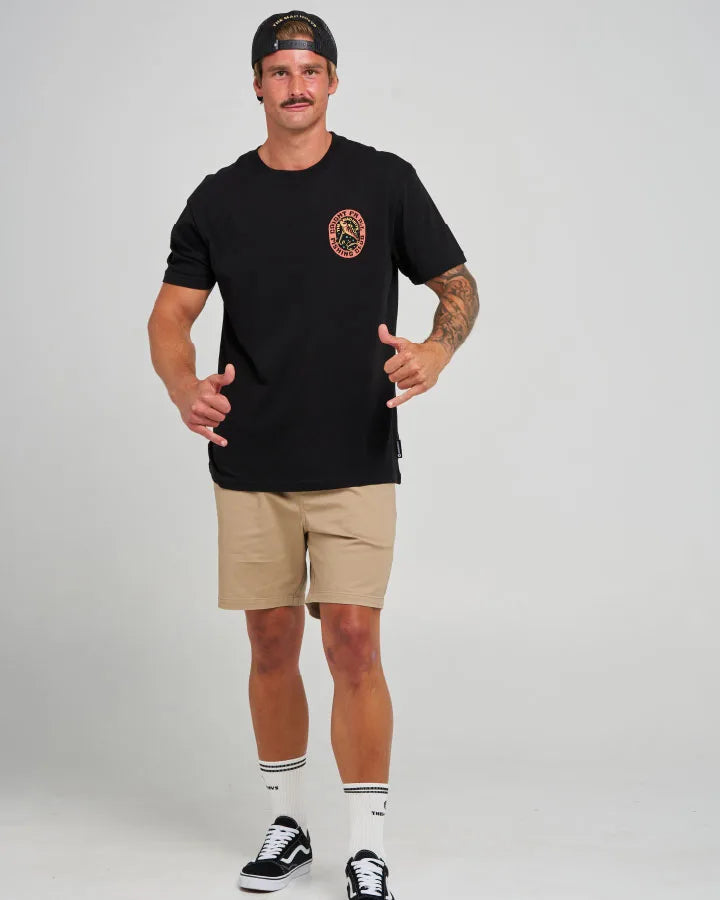 The Mad Hueys Caught Fk Skull Short Sleeve Tee | Black