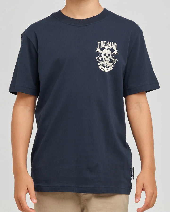 The Mad Hueys Anchor Skull Youth Short Sleeve Tee | Navy