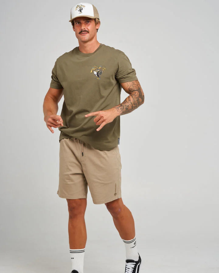 The Mad Hueys Shaggin Wagon Short Sleeve Tee | Olive