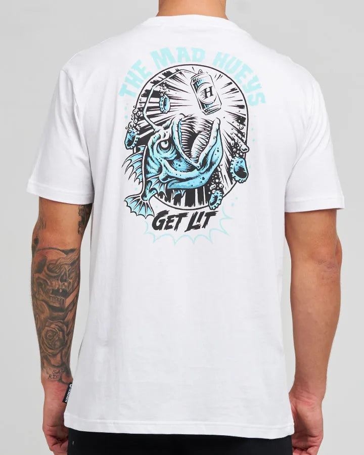The Mad Hueys Get Lit Short Sleeve Tee | White