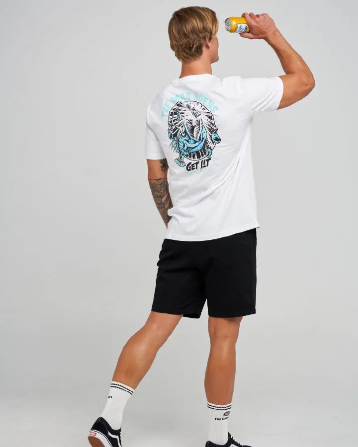 The Mad Hueys Get Lit Short Sleeve Tee | White