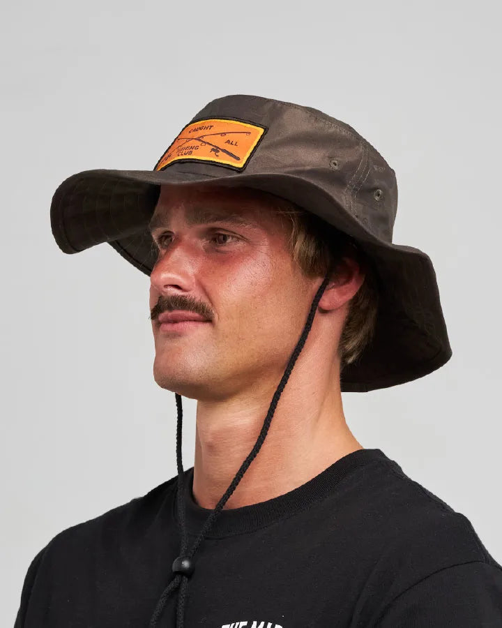 The Mad Hueys Caught Fk Skull Wide Brim Hat | Native Camo