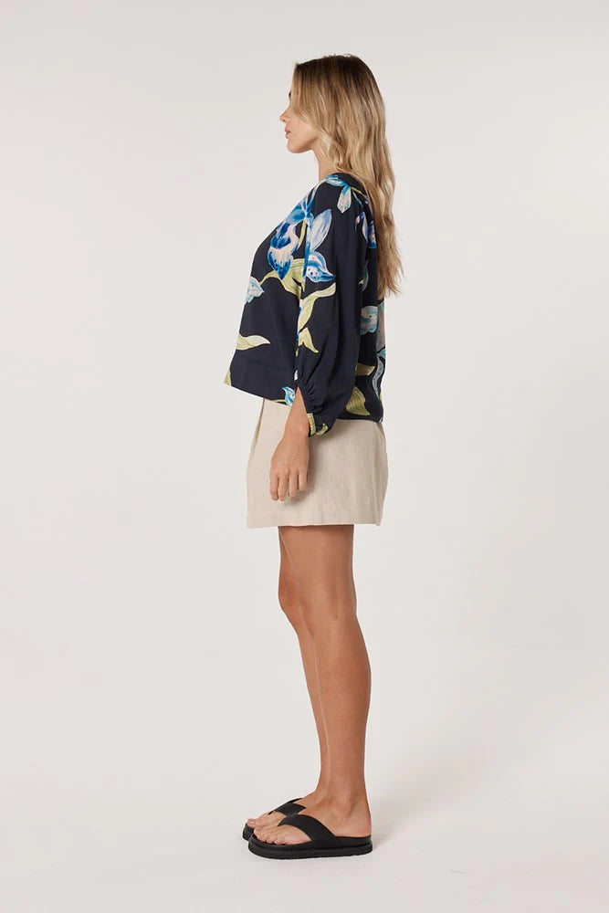 Fate+Becker Anthea Blouse Black Floral