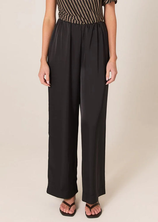 Fate+Becker Dahlia Satin Pant | Black