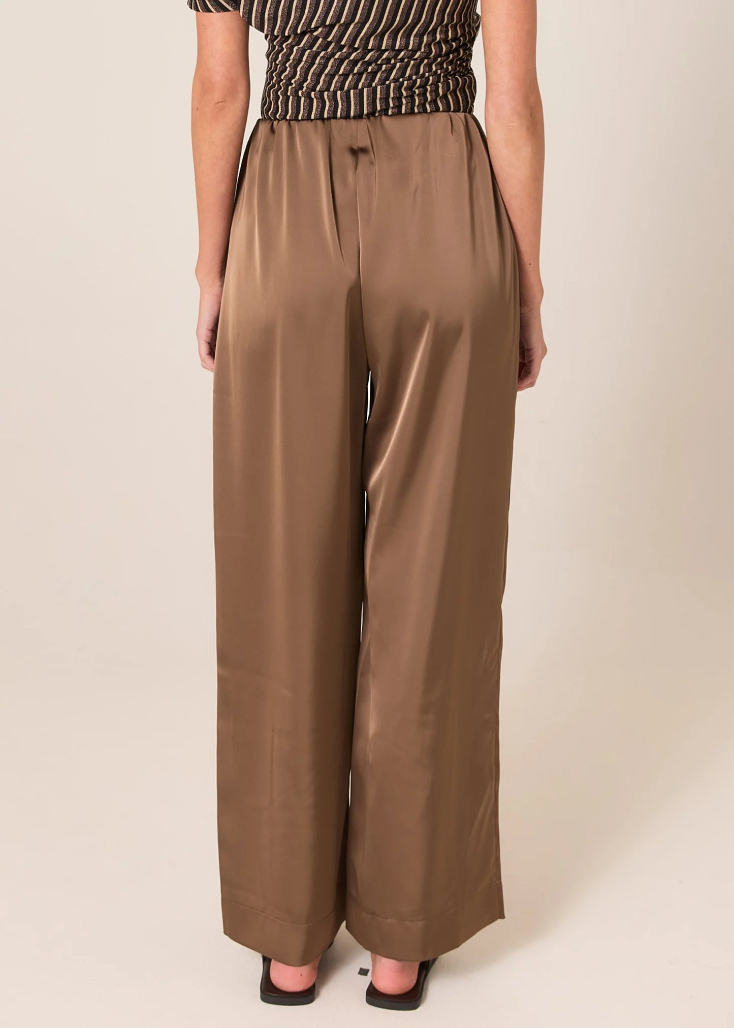 Fate+Becker Dahlia Satin Pant | Bronze