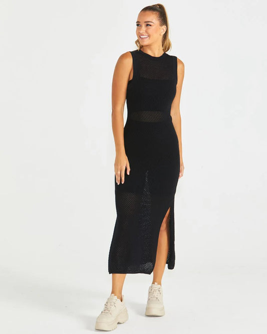 SASS MARDIE KNIT DRESS BLACK