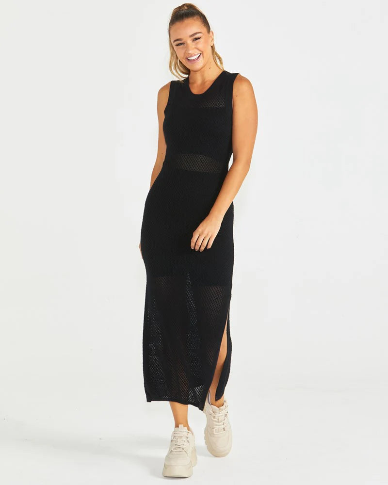 SASS MARDIE KNIT DRESS BLACK