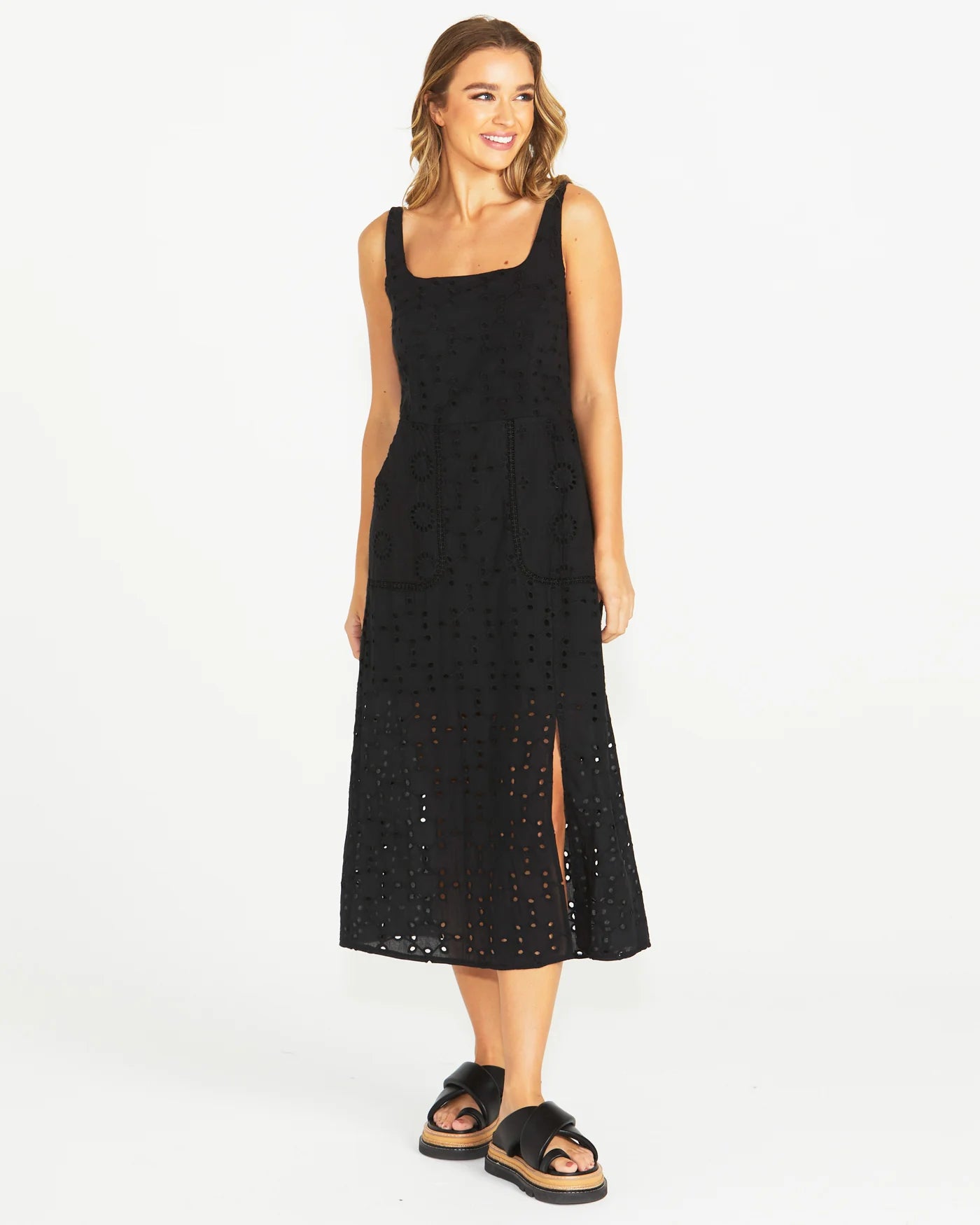 SASS KIRBY MIDI DRESS BLACK