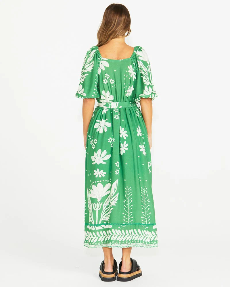 SASS LYNDEL DRESS GREEN FLORAL