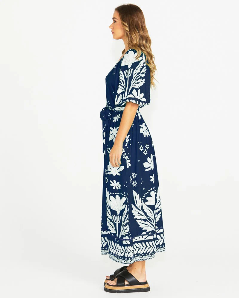 SASS LYNDEL DRESS NAVY FLORAL