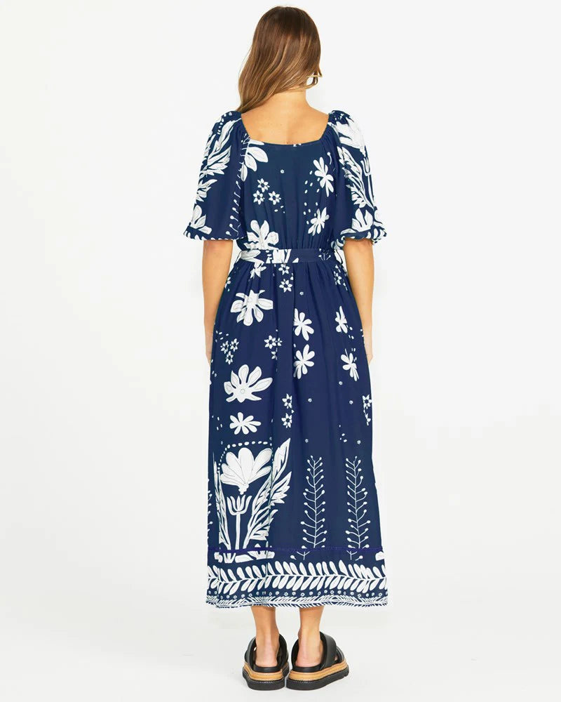 SASS LYNDEL DRESS NAVY FLORAL