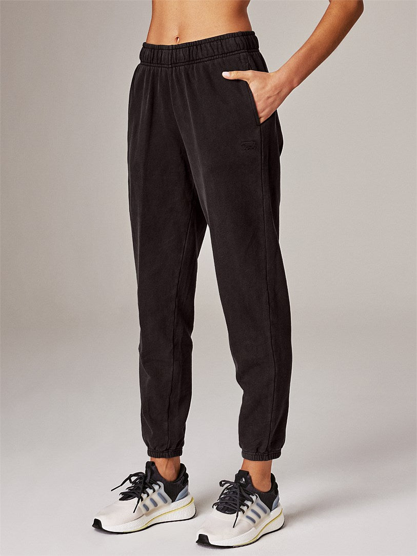 RUNNING BARE AB WAISTED HERITAGE SWEATPANTS WITH POCKETS BLACK