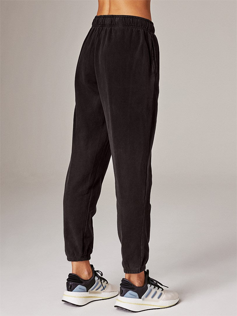 RUNNING BARE AB WAISTED HERITAGE SWEATPANTS WITH POCKETS BLACK