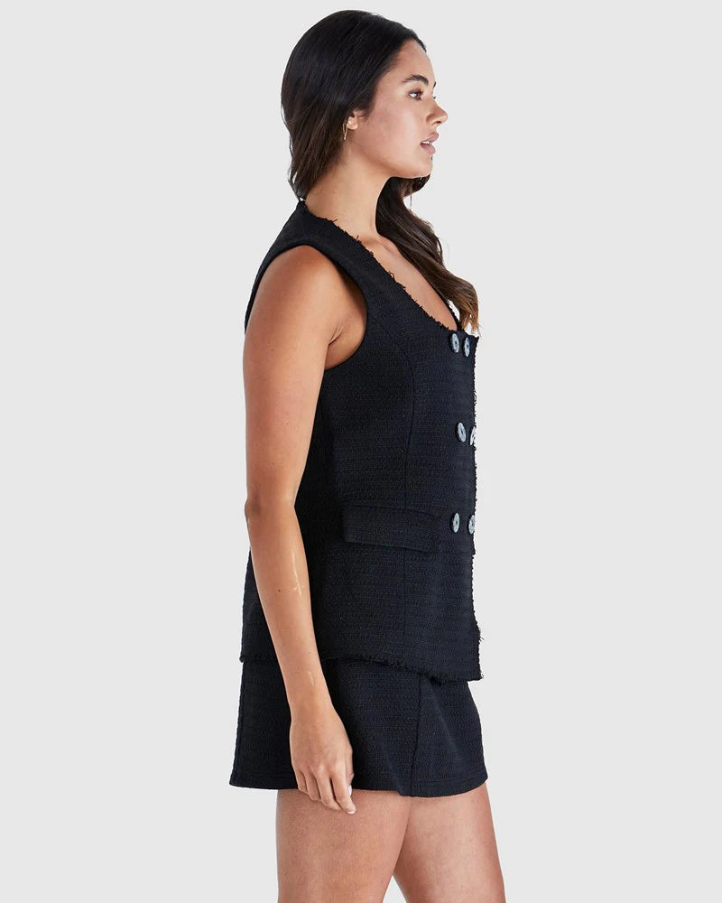 SASS NICO VEST BLACK