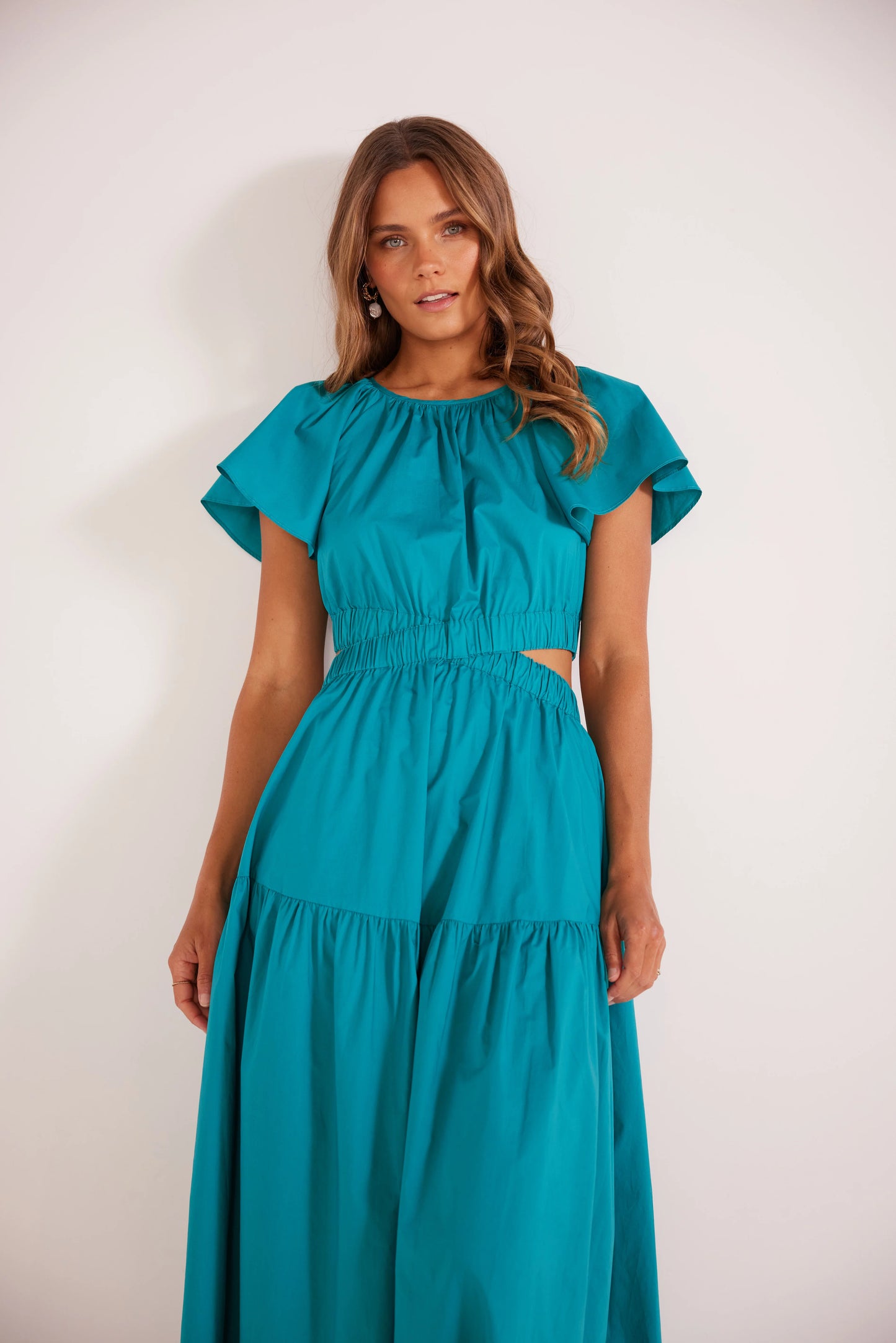 MINK PINK ALLEGRA MIDI DRESS TEAL