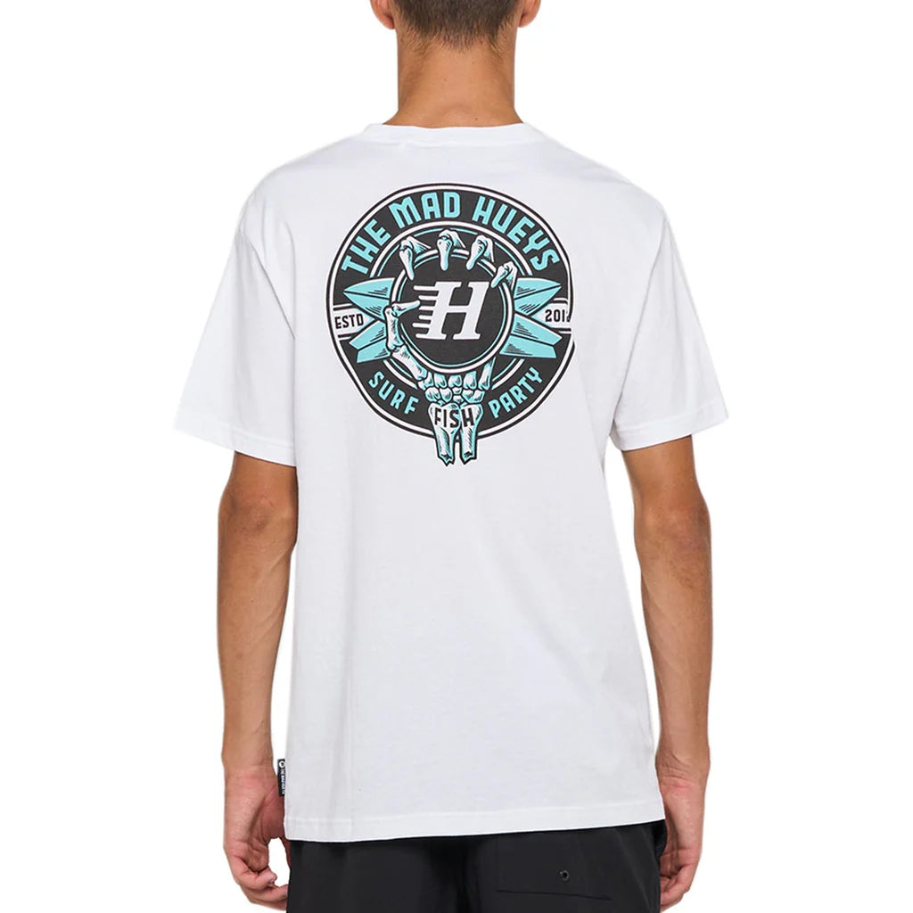 THE MAD HUEYS SURF HUEYS SS TEE WHITE