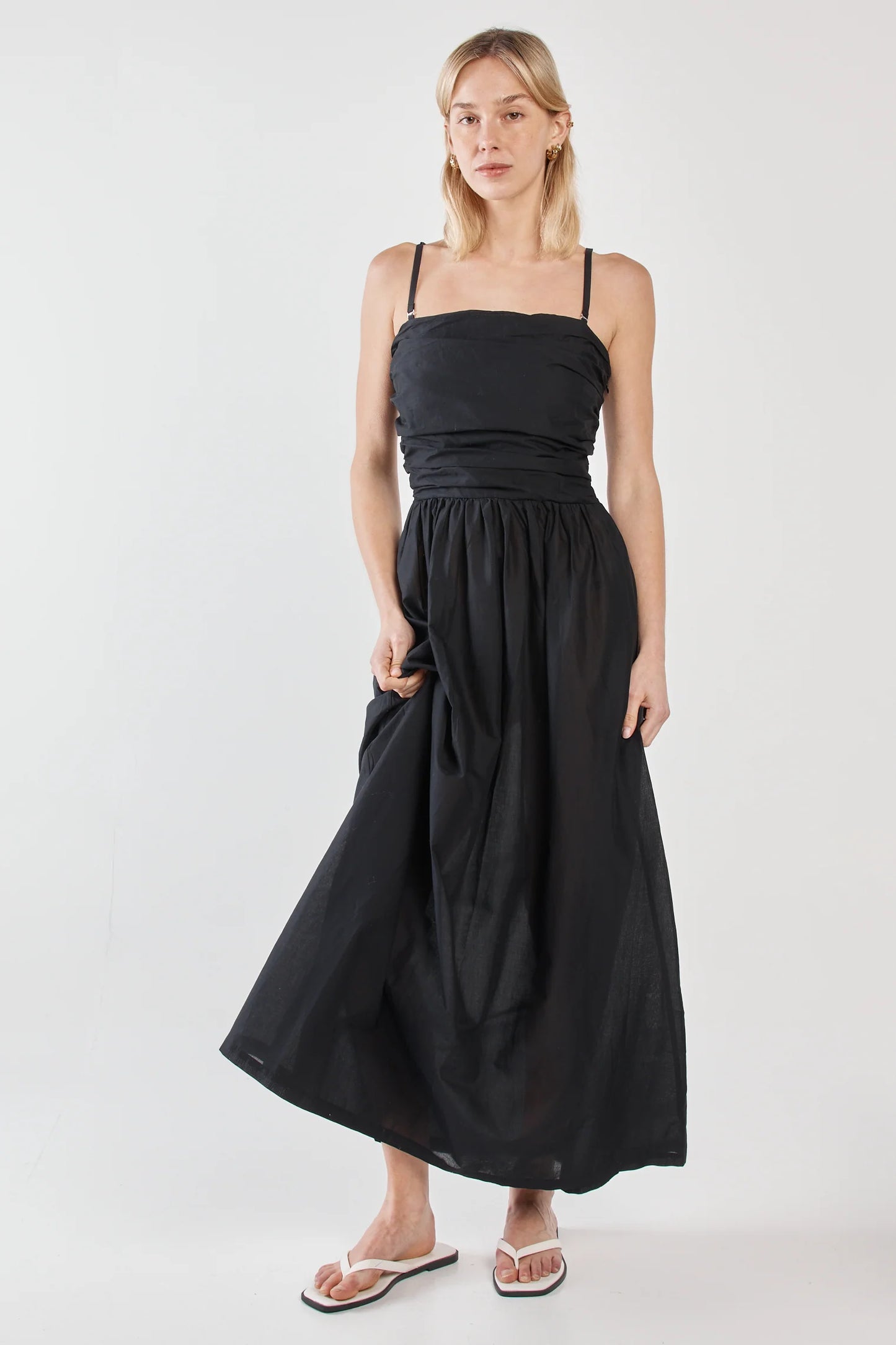 SASS MINA STRAPLESS DRESS BLACK