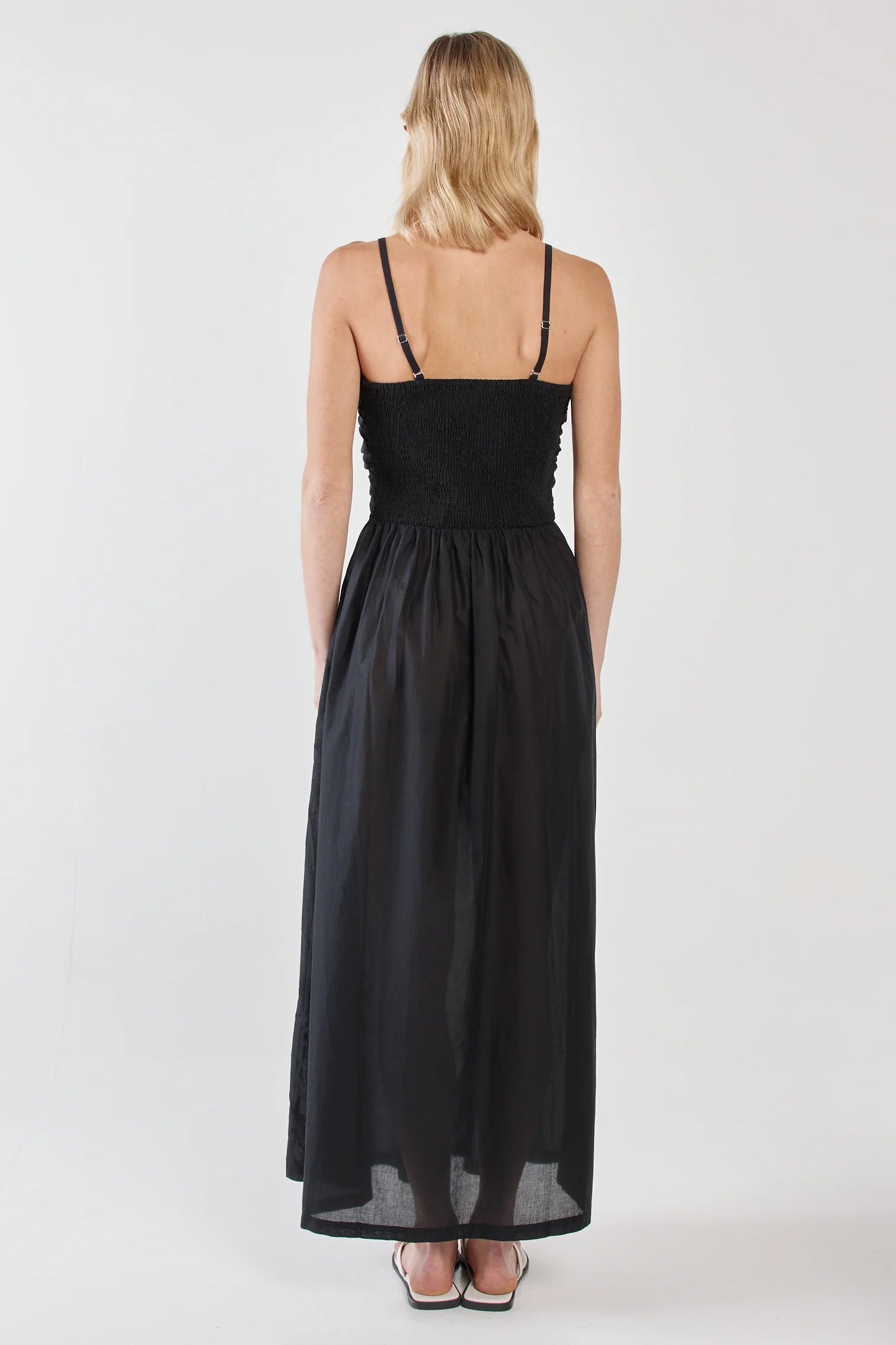 SASS MINA STRAPLESS DRESS BLACK