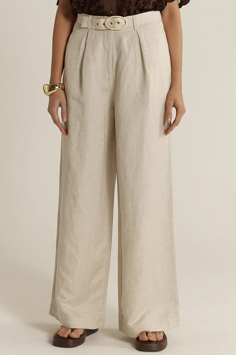 Fate+Becker Amara Belted Pant Flax