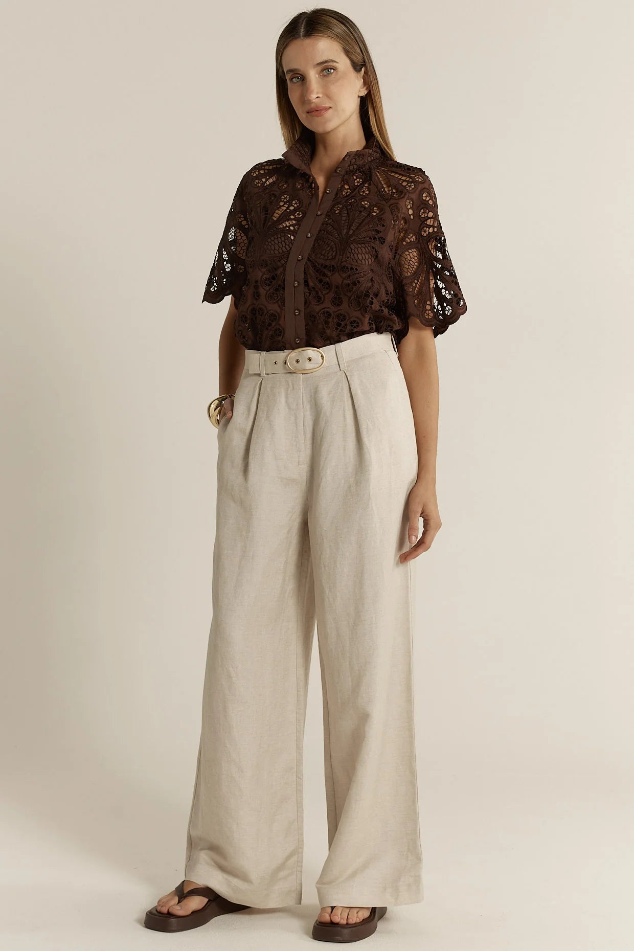 Fate+Becker Amara Belted Pant Flax