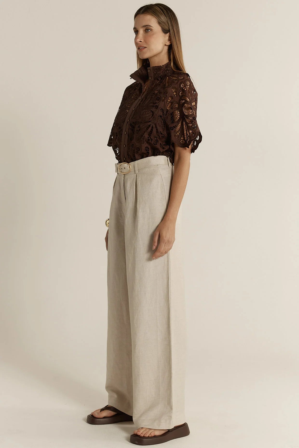 Fate+Becker Amara Belted Pant Flax