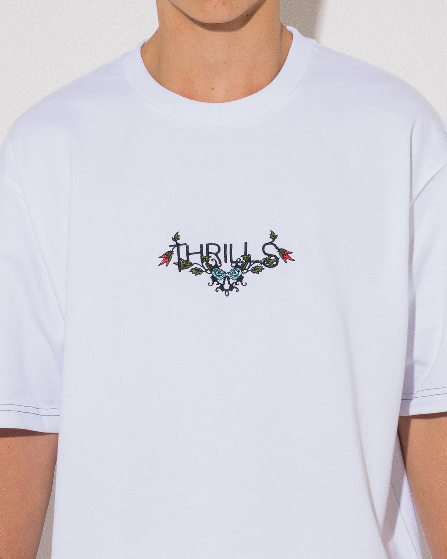 Thrills Ornate Levels Oversize Tee | White