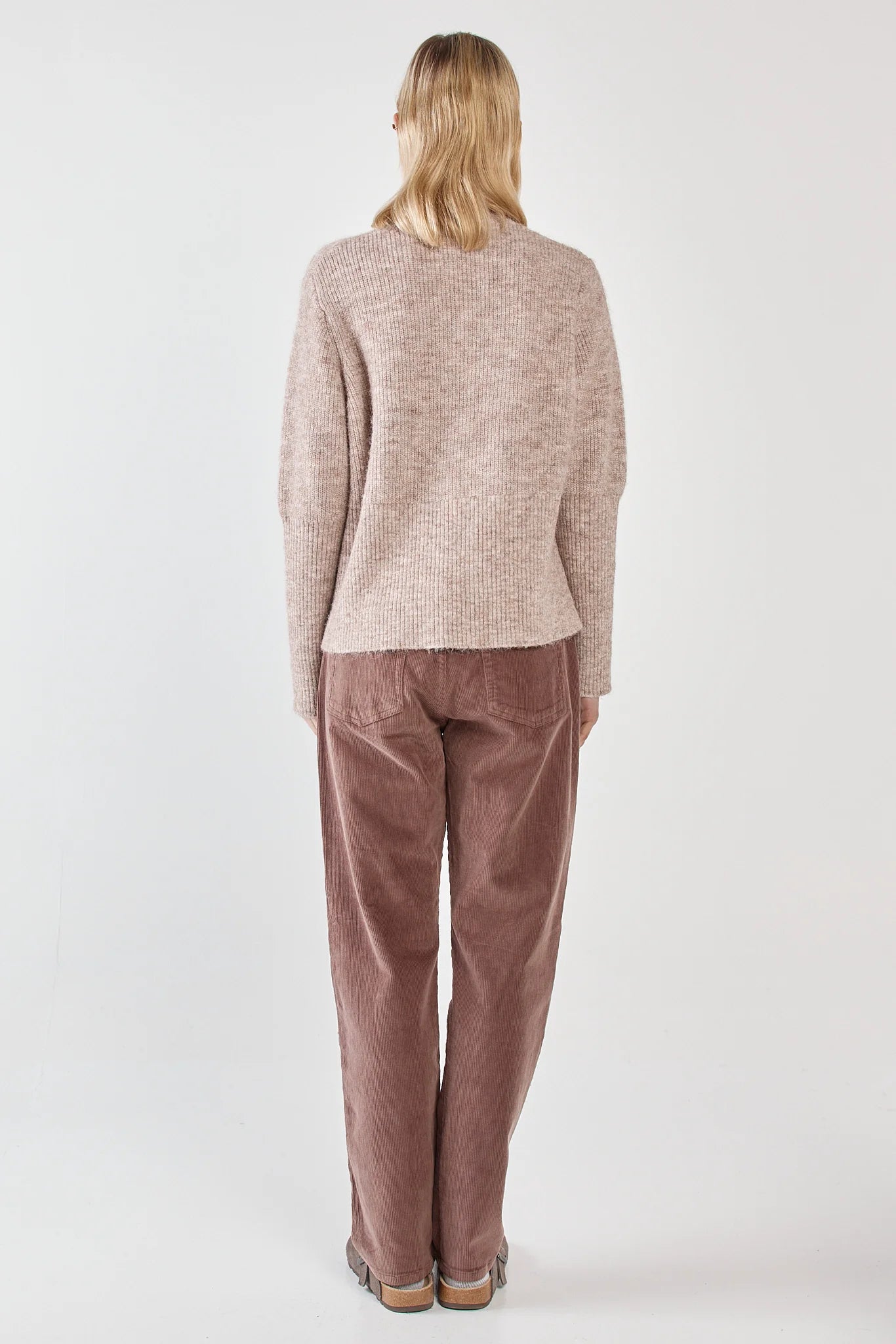 Sass Marli Boxy Rib Knit | Multi Fawn Brown