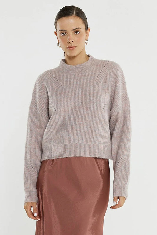 Sass Inness Pointelle Jumper | Pink Marle
