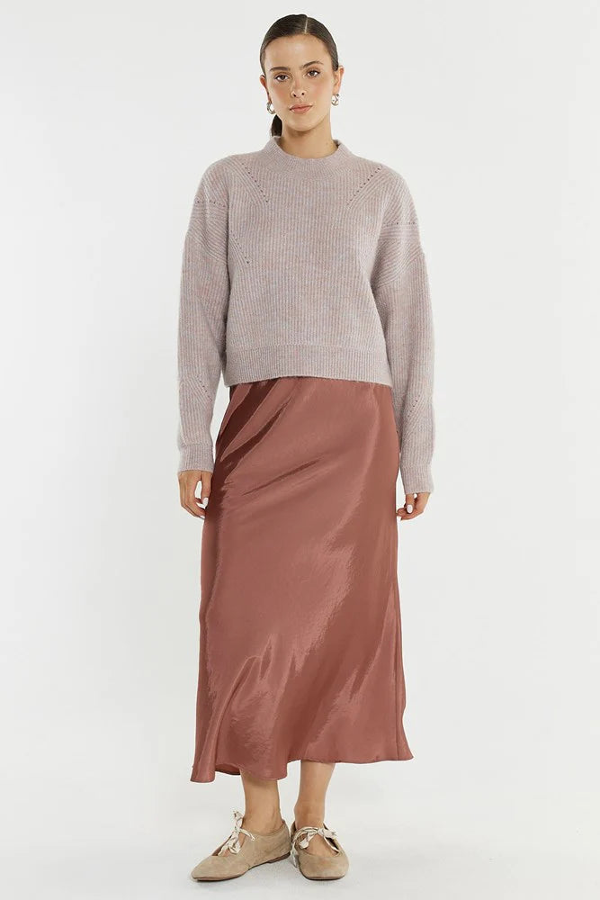 Sass Inness Pointelle Jumper | Pink Marle