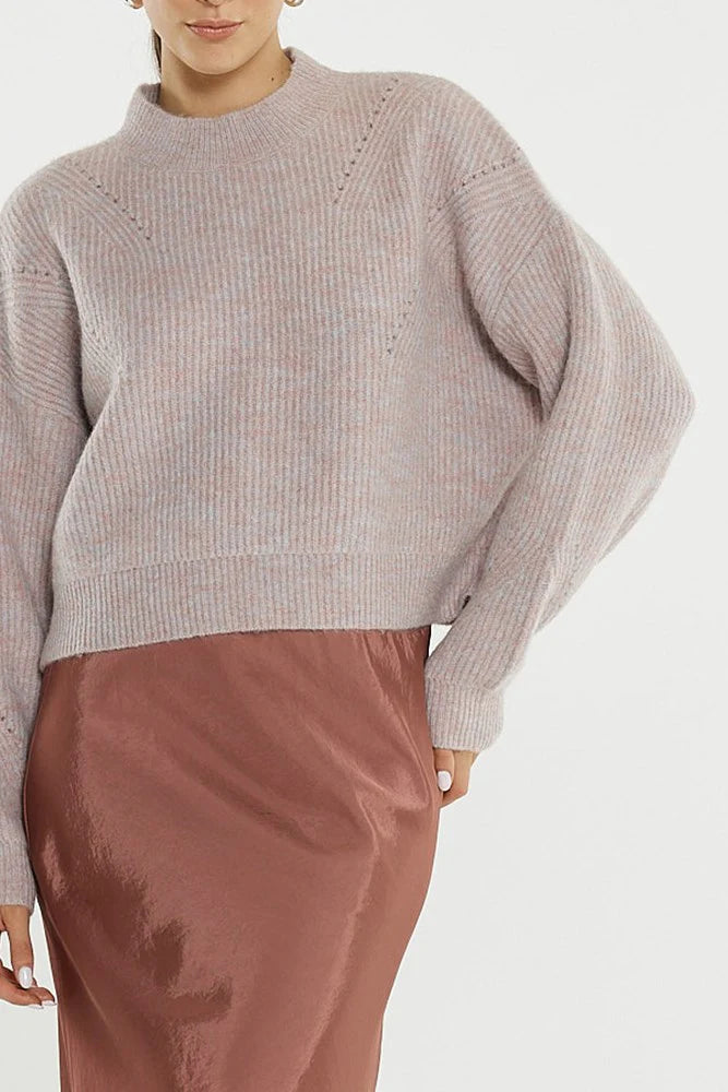 Sass Inness Pointelle Jumper | Pink Marle