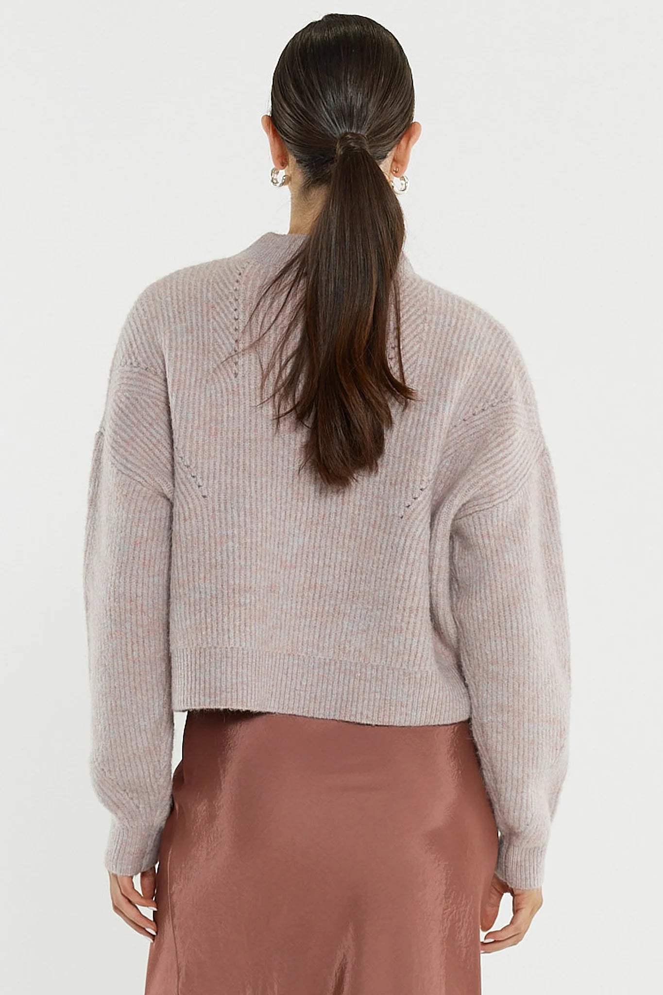 Sass Inness Pointelle Jumper | Pink Marle