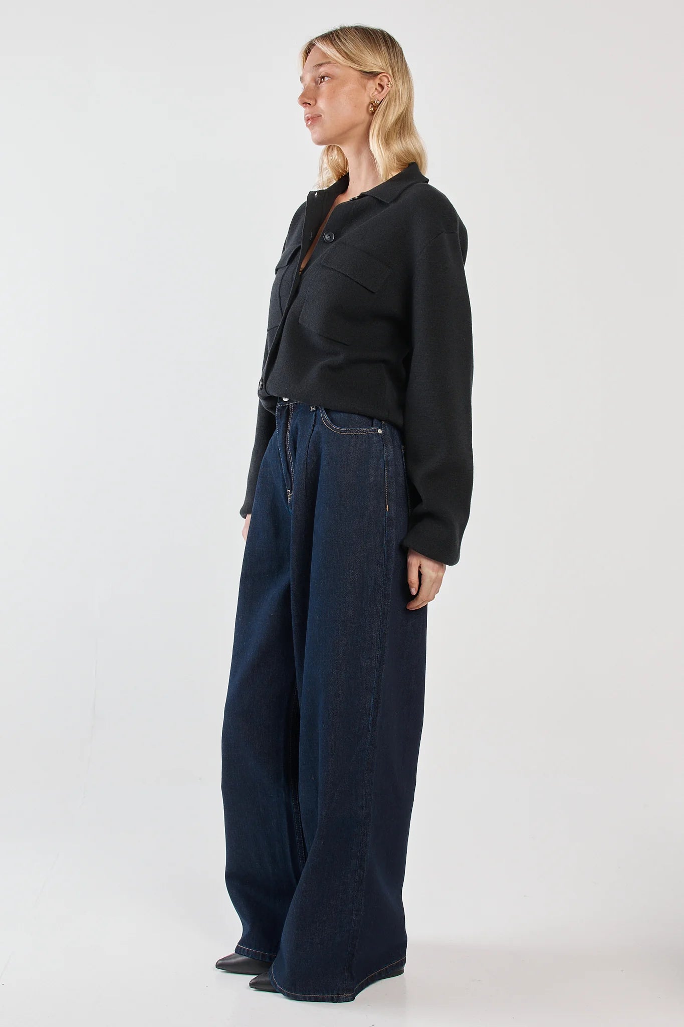 Sass Holliann Knit Cardigan | Black