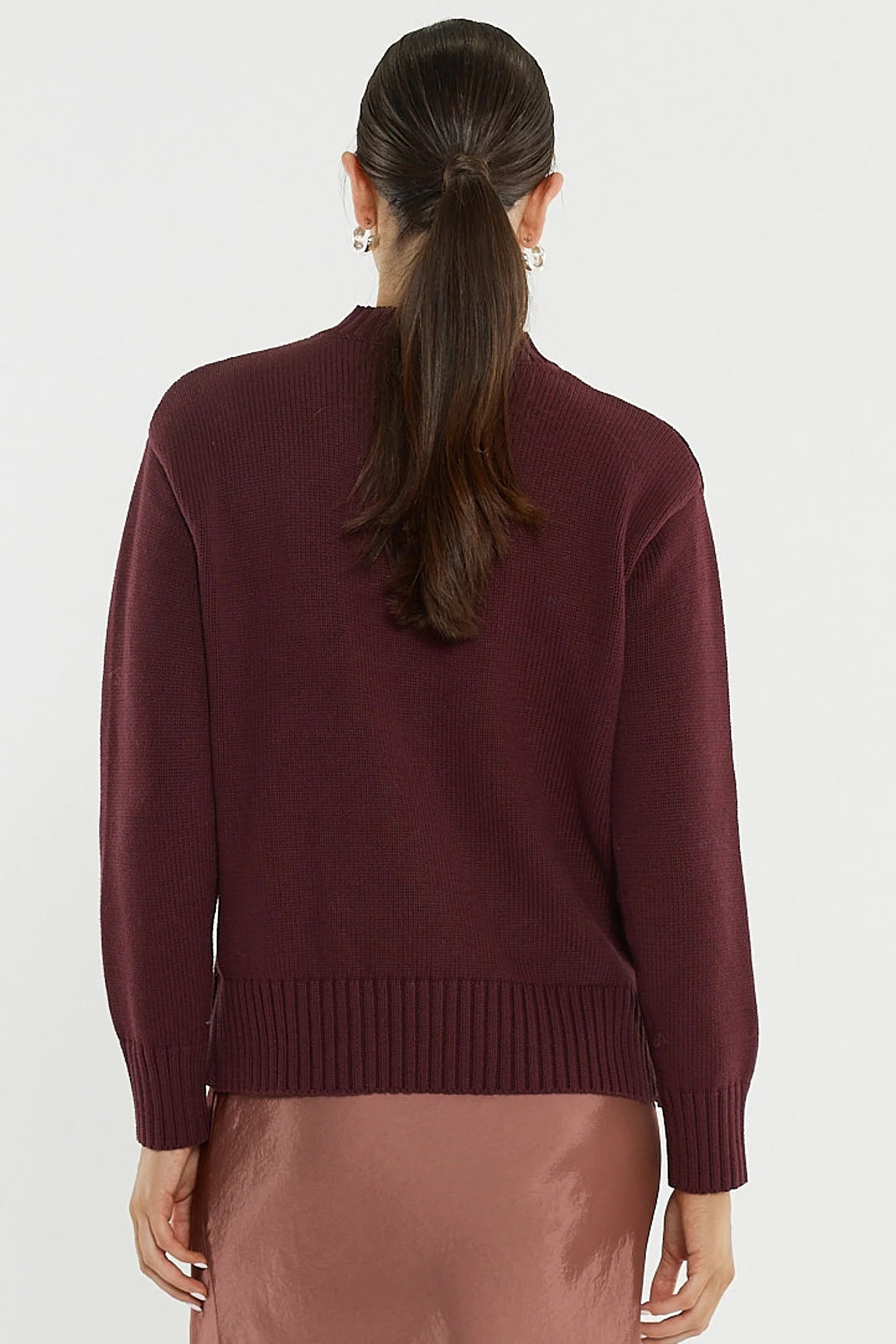 Sass Ivy Cotton Knit | Burgundy