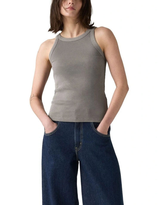 LEVIS ESSENTIAL RACER TANK GARMENT DYE SMOKED PEARL