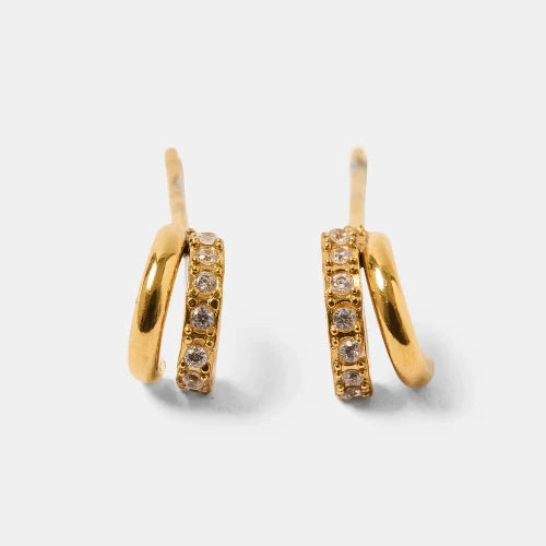 Milla Hart Aya Huggie Earrings | Gold