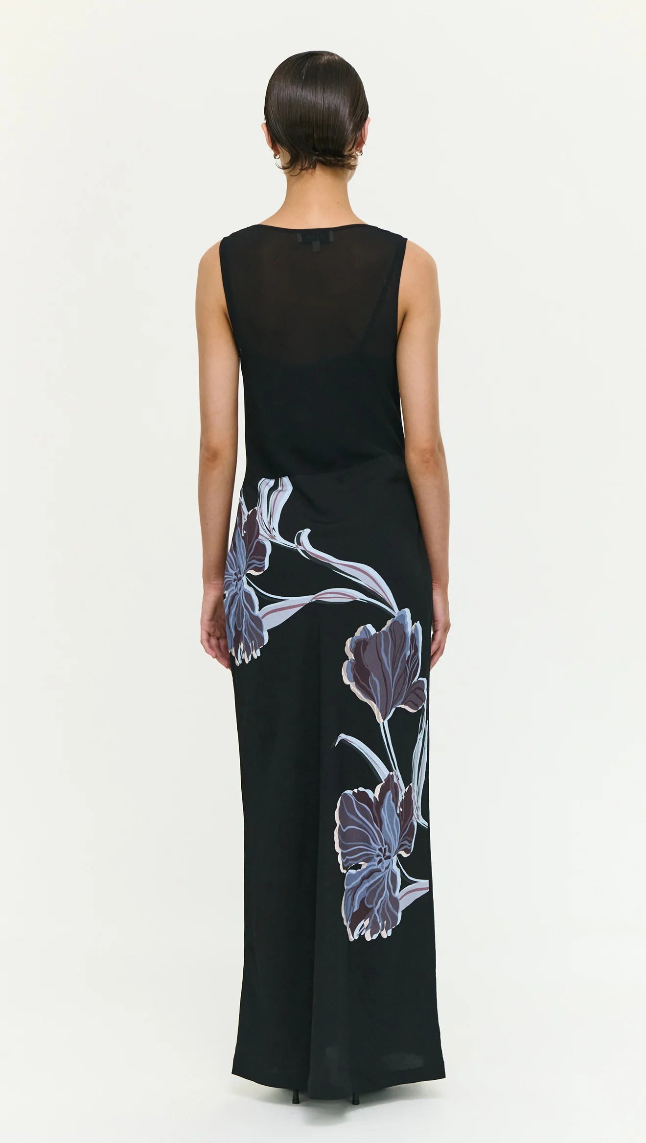 Staple The Label Stas Bias Combo Midi Dress | Black/Midnight Floral