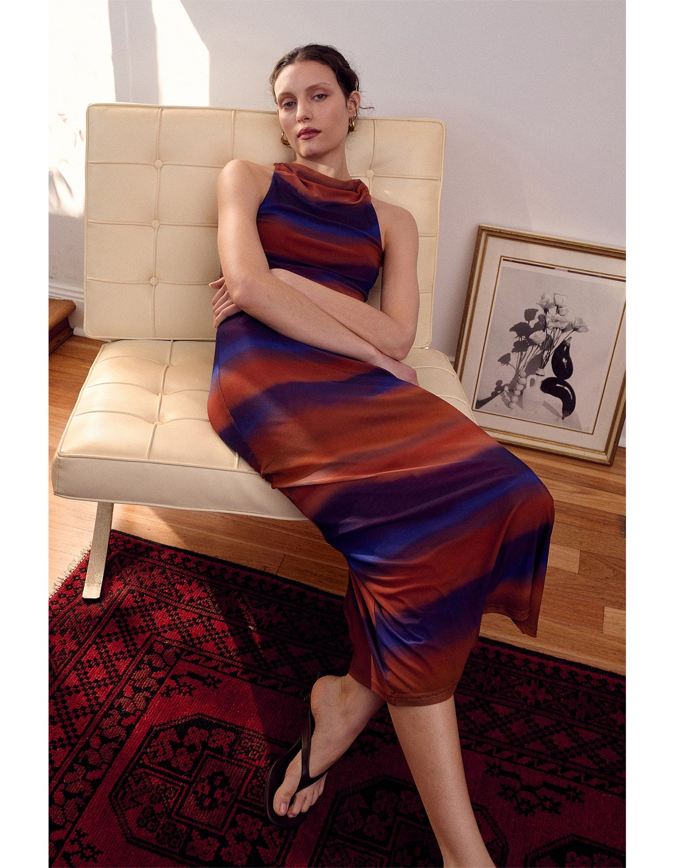 Staple The Label Vista Mesh Midi Dress | Ombre