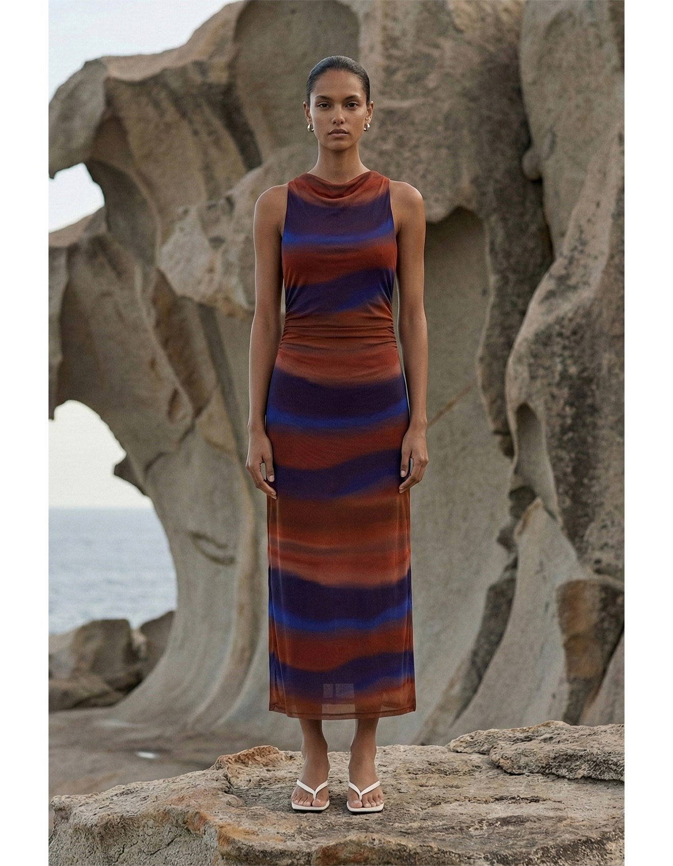 Staple The Label Vista Mesh Midi Dress | Ombre