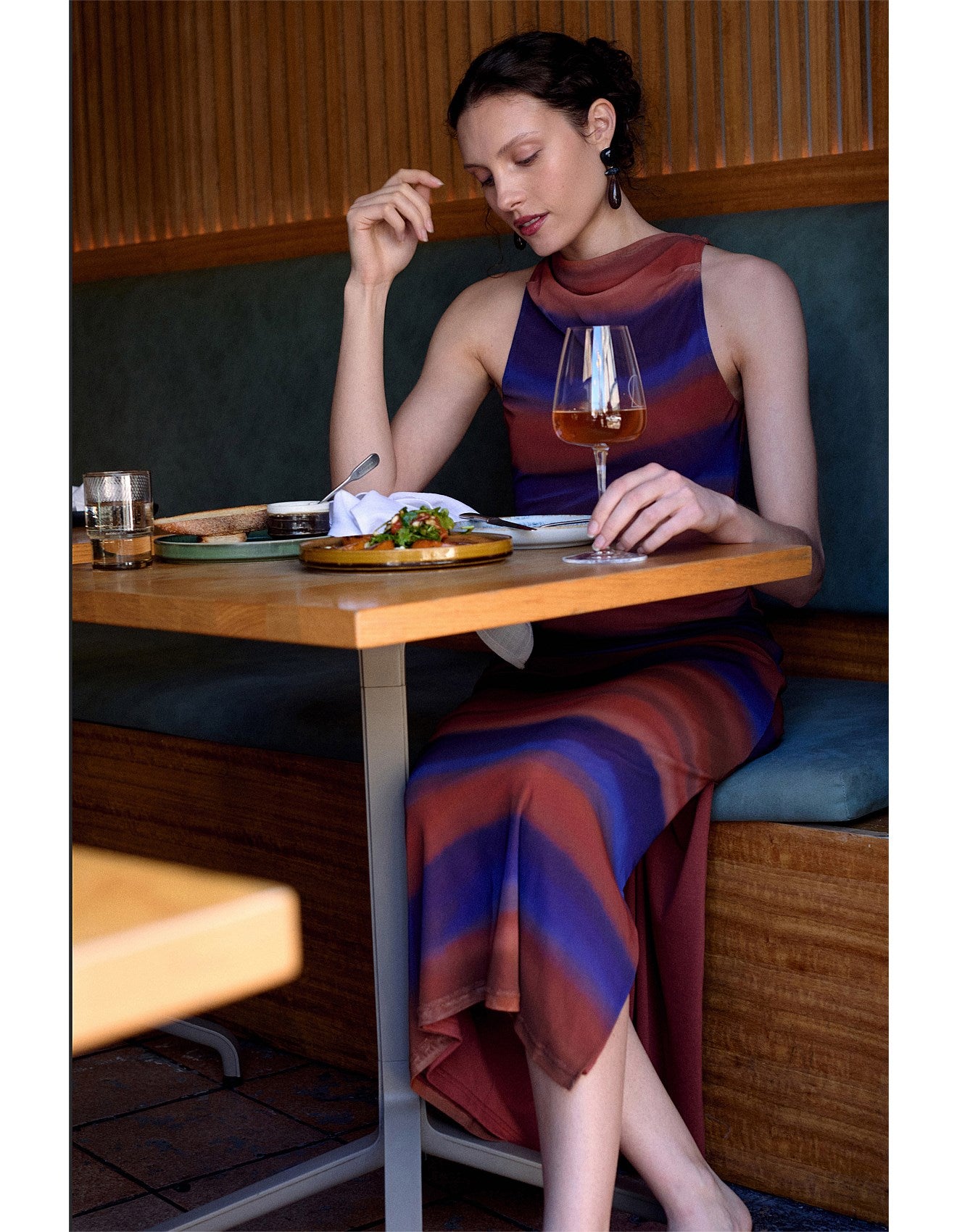 Staple The Label Vista Mesh Midi Dress | Ombre