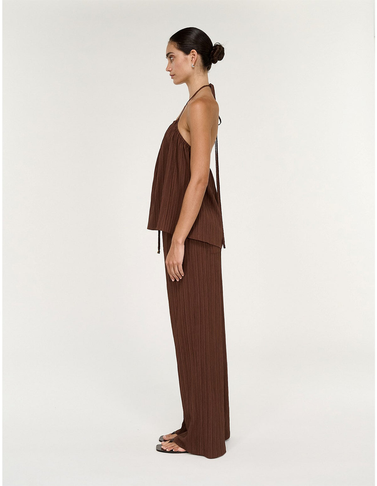 Staple The Label Delphira Drawstring Pant | Chocolate