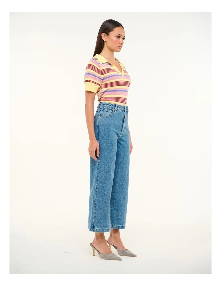 Abrand 94 Wide Crop Length | Maya Blue