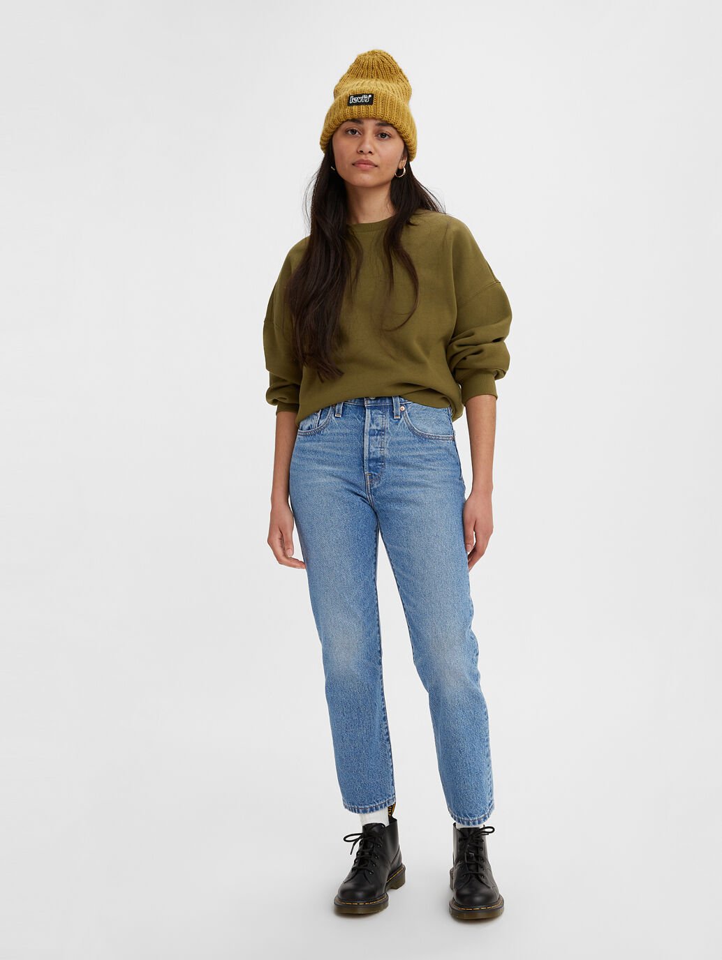 Levi's 501 crop jeans hot sale