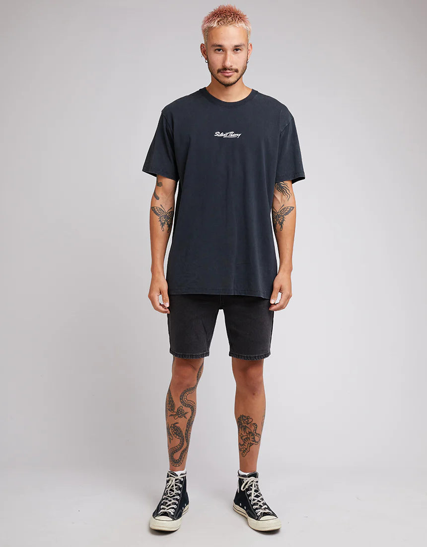 SILENT THEORY SILENT LOGO TEE WASHED BLACK
