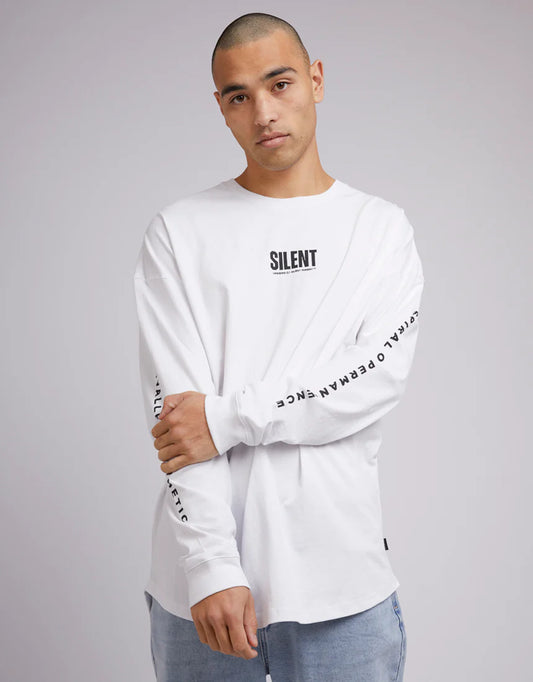 SILENT THEORY ALPHA LONG SLEEVE TOP WHITE