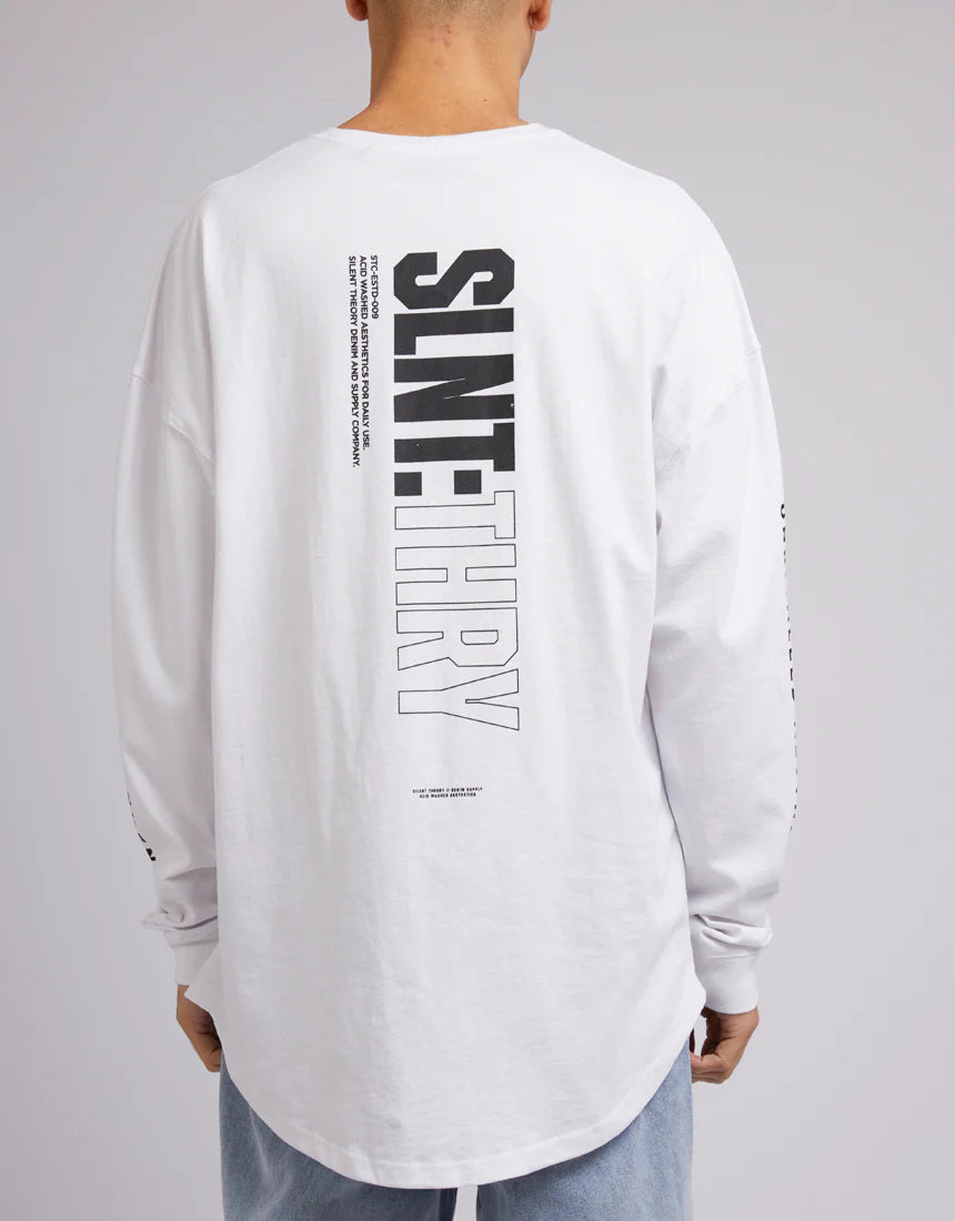 SILENT THEORY ALPHA LONG SLEEVE TOP WHITE